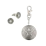 Marvel Captain America Boxed Cuff Link and Keychain Set