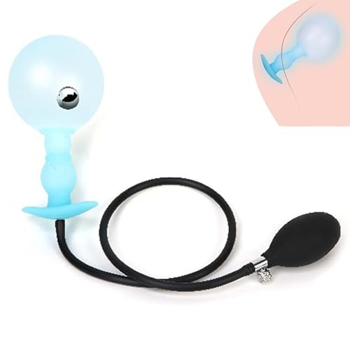 Blue Glow-in-The-Dark Dual Color Couple Hip Training Accessory with Air Pump, Partner Fitness Gear for Couples Partner Training, Couple Gift