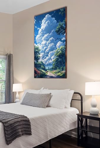 Cuadros de decoración modernos para salón: pintura de diamante 5D de paisaje 6