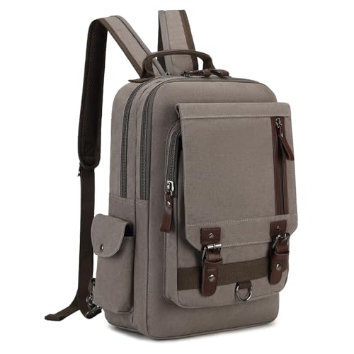Image of mygreen Canvas Cross Body Messenger Bag Shoulder Sling Backpack Travel Rucksack