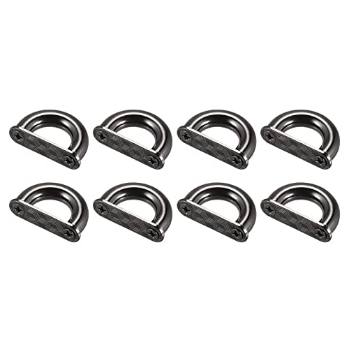 uxcell Arch Bridge Buckle, 8Pcs 1.06 Inch Metal D-Ring Connector Buckles Shackle for Bag Hanger Purse Strap DIY Craft, Black