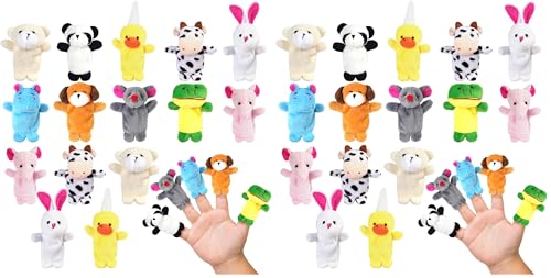 Ainiv 20marionetas de Dedo para bebés y niños, Juguetes de Marionetas de Dibujos Animados, Rellenos de Bolsas de Fiesta (Paquete de 2) Ainiv 20marionetas de Dedo para bebés y niños, Juguetes de Marionetas de Dibujos Animados, Rellenos de Bolsas de Fiesta (Paquete de 2)
