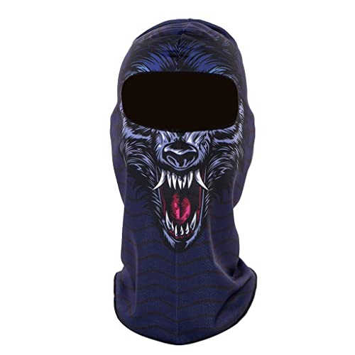 Gepnoo Balaclava Respirável Cara Máscara Completa Chapéu à Poeira, Desenho animado B, 43x25cm
