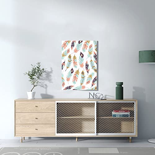 Tableau plume boho-chic 40x56 cm : affiche amérindienne - 3