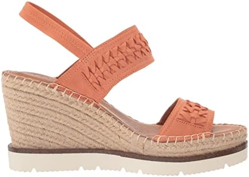 Gentle Souls by Kenneth Cole Women's Women's Elyssa Two-Band Braid Wedge Sandal, Peach Nubuck, 9 | Image 5