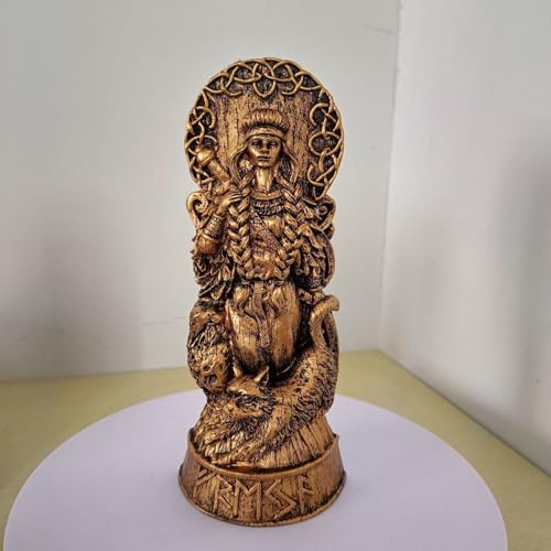 Estatua de resina de diosa nórdica Freya miniatura 7