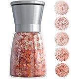 Ebaco Original Stainless Steel Salt or Pepper Grinder - Top Spice Mill with Ceramic Blades, Brushed Stainless Steel and Adjustable Coarseness By Pepper Grinder （Single Package）