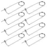 ECSiNG 8 Stück 2x58mm Broschenform Splint Sicherheitsnadel Federstift 304 Edelstahl Zur Sicherung von Sicherheitsnadel-Verschlusslöchern