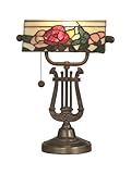 Dale Tiffany TT90186 Broadview Table Lamp, Antique Bronze and Art Glass Shade 14.50x10.50x10.50