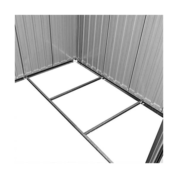 ZeoTioo Geräteschuppen Gerätehaus Gartenschuppen 204x132x185cm Metall Gartenhaus – Bild 6