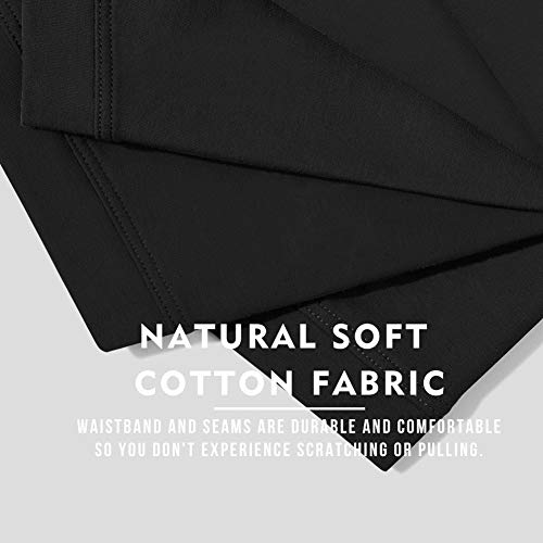 Image of 5Mayi Mens Underwear Boxer Briefs For Men Cotton Men's Boxer Briefs Black Pack Of 5 L
