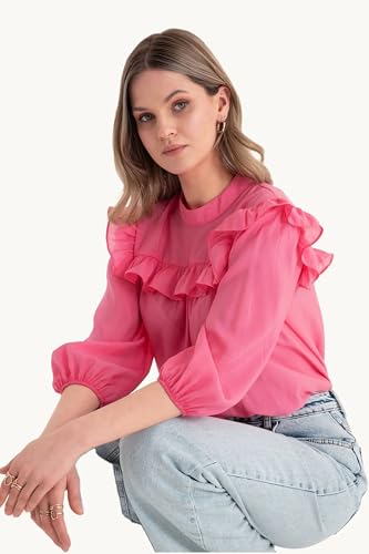 Hiccup Round Neck Loose Blouse2