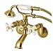 Kingston Brass KS266PXSB Kingston Clawfoot Tub Faucet, Brushed Brass