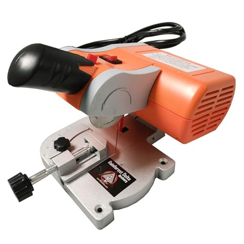 ZMJGLL Table Saw,7800r/min Benchtop Mini Miter Cut-Off Saw Kit for Metal, Aluminum, and Wood - 0-45° Adjustable Angle,Wood Cutter Machine- Cutting Machine