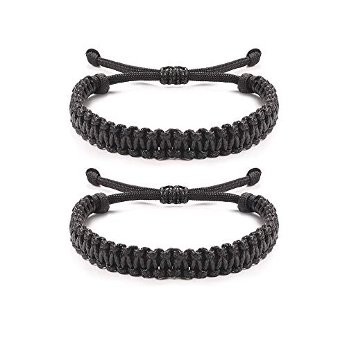 Jeka Handmade Friendship Bracelets Paracord Rope Surfer Braided Woven Bracelets Adjustable Distance Surfer