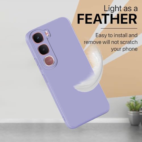 Image of Back Cover for Vivo Y31 5G | Full Camera Protection | Premium Liquid Silicon Case | Flexible Bumper Case for Vivo Y31 5G (Purple)