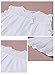 DOROSE Women's Tops Babydoll Top Sleeveless Peplum Ruffle Flowy Shirt Blouse Tunic (White, Large)