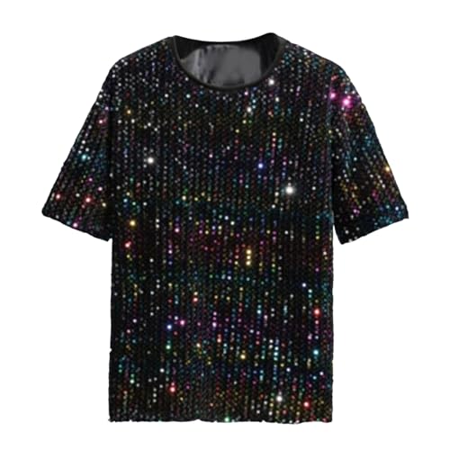 Camiseta de manga corta para hombre y mujer estilo de lujo oversize para fiesta y discoteca