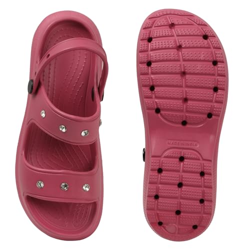 Image of Sukun DMD-KIA Women's Clogs /Sandals with Adjustable Back Strap Ultra Soft & Flexibility Anti Skid Comfortable Waterproof Daily Mules Clogs /Sandals for Women