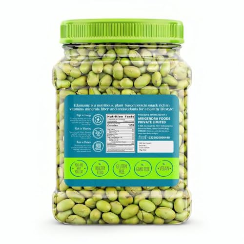 Image of Greenfinity Roasted Edamame 150g | High Protein Vegan Snack | Roasted Not Fried Soybeans | Healthy Crunchy Diet Snack for Gym, Weight Loss & Office | Premium Plant Protein