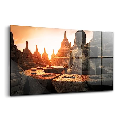 Peinture sur verre Bouddha 140x70cm Wallfluent