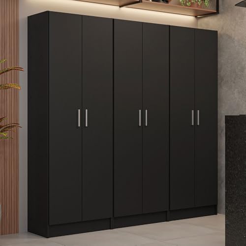 Madesa Kitchen Set 3 Pantry Storage Cabinet with 15 Utility