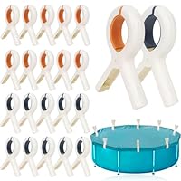 Nerien 20 Stück Groß Pool Klammern Klemmzwinge - Poolabdeckung Befestigungsklammern Poolklammern Federklemme Set, Einhandzwingen Klammer für Schwimmbadzubehör Wäscheklammer