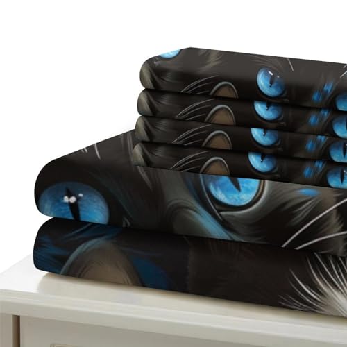 Parure de lit chat en microfibre premium de qualité supérieure single pour lit simple - 6