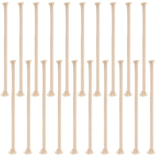 EupHHonycs 20 PCS 1/4\" Round Oil Lamp Wicks, Cotton Wicks for Oil Lamps Braided Lamp Wicks Replacement for Candle Lamp, Oil Lamp Wicks Only