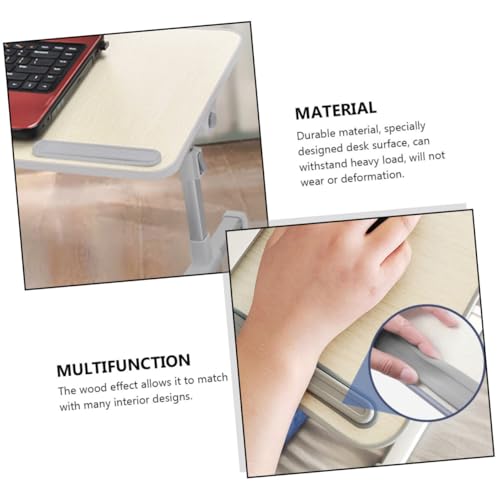 Table pliante pour ordinateur en bois beige : la solution bureau robuste pour petits espaces
