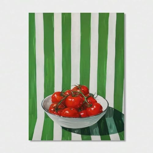 Toile tomate 80x110cm : sublimez la déco murale de votre cuisine avec cette affiche moderne encadrée