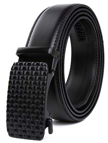 Contacts Genuine Leather Belt for Men with Autolock Buckle – Micro Adjustable Belt Fit Everywhere | Formal & Casual | Elegant Gift Box