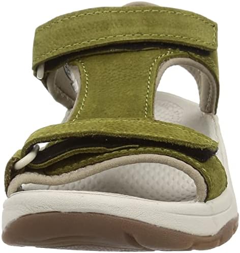KEEN Women's Astoria West T Strap Open Toe Wedge Sandals, Olive Drab Leather, 8 | Image 1