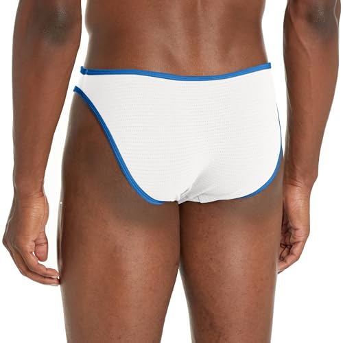 Jack Adams Men's Air Bikini Brief, White/Royal2