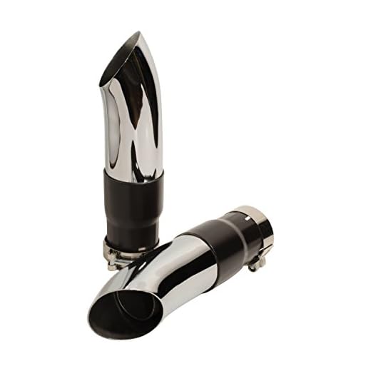 Radiant Cycles Shorty GP Exhaust Motorcycle Slipon 2007-2017 Harley Davidson Fat Boy Fatboy FLSTF Chrome with Removable Baffle DB Killer Silencer