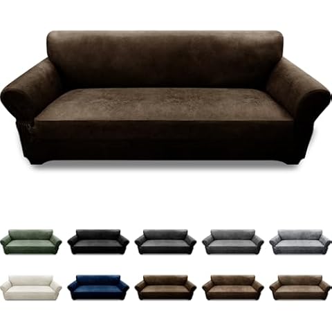 Pfrstuv Leather Look Couch Cover Cover