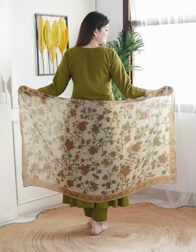 Image of KLOSIA Women Embroidery Kurta and Pant Set with Dupataa