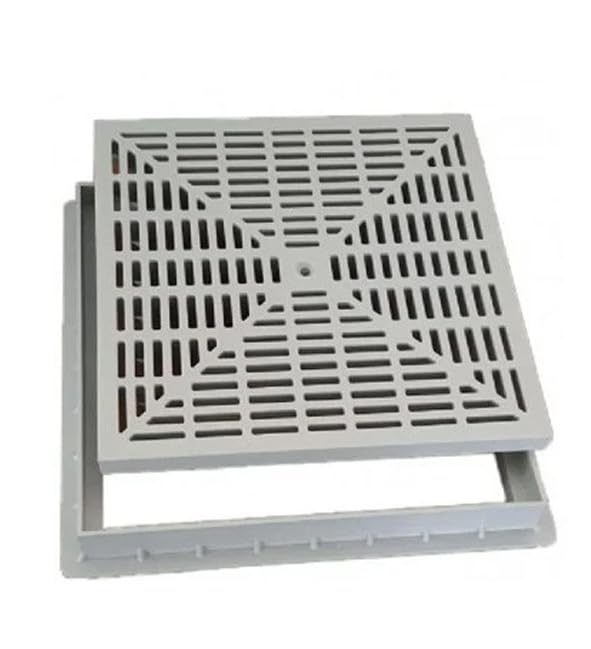 Chiusino Carrabile Con Griglia cm 30 x 30 | Pozzetto a griglia carrabile per il deflusso delle acque in plastica resistente agli UV e agli agenti atmoferici