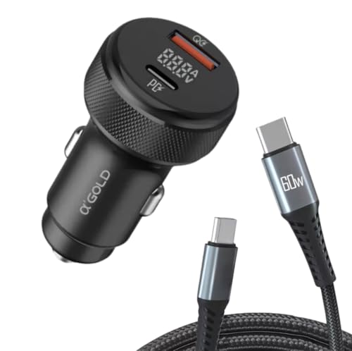 Carregador Veicular Turbo 60W Premium – 2 USB-C Power Delivery + ...