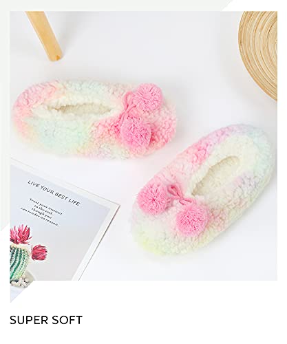 Image of Keyela Women Cozy Warm Slipper Socks, Non Slip Gripper Indoor House Socks | Soft warm cozy fabric, gripper anti-slip bottom for bedroom, lounge and all indoor daily use