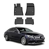 OMAC Premium Floor Mats for Mercedes CLS Class C218 2012-2018 Car Mats All Weather 3D Custom Fit Rubber Mat Waterproof Odorless TPE Floor Liners Laser Measured Non-Slip (Black)