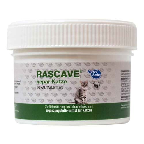 NutriLabs Rascave Hepar Katze Tabletten 90 STK. - Mariendistel & B-Vitamine - Leber-Tabletten - Nahrungsergänzung mit MSM