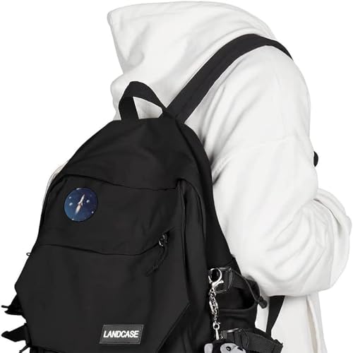 Broche ronde en fer blanc fusée espace enseignant infirmière cadeau fête - 6