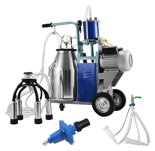 Image of Electric Milking Machine Milking Machine for Farm Cows/Goats Vacuum Pump 12 Cows/Hour Milker Garden Tools