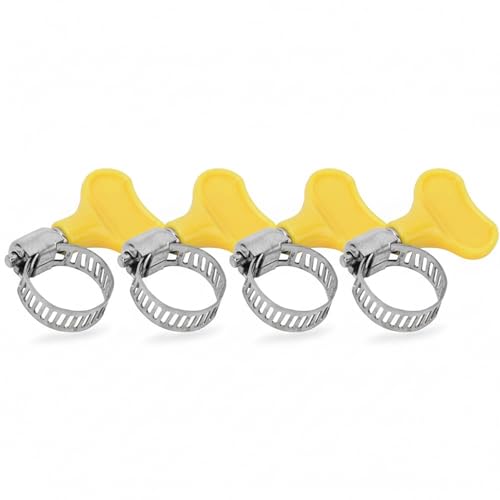 Image of XML Hose Clamp Stainless Steel 1.25 inch Diameter Water Pipe Range Turn Key Worm Gear Ideal for Leak Proof Gas Stove Plumbing Adjustable Safety Tie Clips For Home,Garden,Kitchen,Automotive