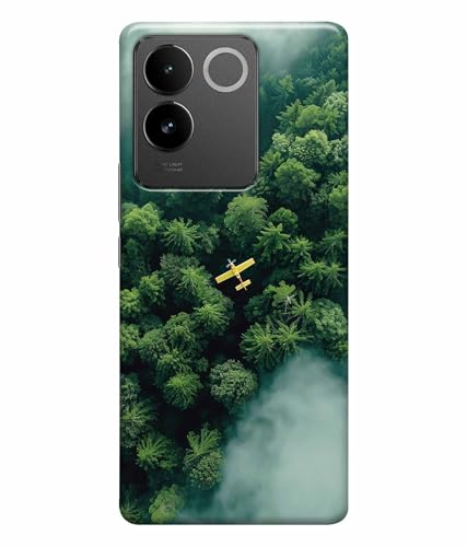 Image of Aeroplane Travel World Printed Hard Back Case Cover & Compatible for Vivo T2 Pro 5G | IQOO Z7 Pro 5G (Multicolor) - D1805