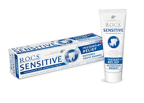 Pasta dentífrica R.O.C.S. SENSITIVE Instant Relief/ROCS - Disminuye la sensibilidad y restaura el esmalte de los dientes sensibles! Cover