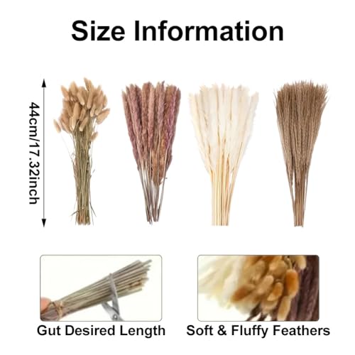 7PCS Ramo de Flores Secas Decorativo de Pasto Pampas miniatura 3