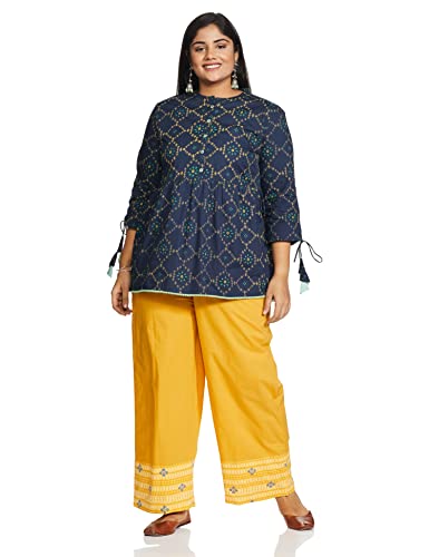 Image of Amazon Brand - Myx Women's Cotton Relaxed Palazzo (Available in Plus Sizes)