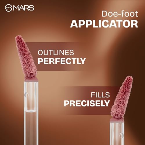 Image of MARS Matte Muse Mousse Lipstick (3ml) (14-RUNWAY QUEEN) with Doe-Foot Applicator | Highly Pigmented | Smooth Texture | Hydrating Formula | Blurry Lips Effect (Pack of 2)
